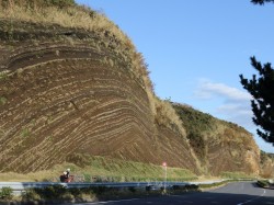 伊豆大島　バウムクーヘン（地層大切断面）