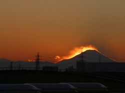 越谷の燃える富士